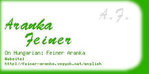 aranka feiner business card